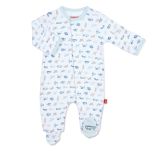 Organic Cotton Magnetic Footie, Airplanes