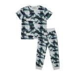 Camouflage Dino Short Sleeve Pajama Set