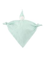 Aqua Stripe Big Handkerchief Lovey Doll by Under the Nile