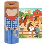 At the Ranch 64 piece Puzzle and Tin Coin Bank