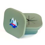 Silicone Collapsible Snack Bowl Camper Sage Green