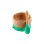 Bamboo Stay Put Suction Bowl with Spoon
