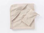 Air Weight® Organic Baby Hooded Towel Set, Dune