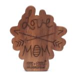 Wood Rattle Teether: Love Mom