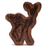 Wood Rattle Teether: Fawn
