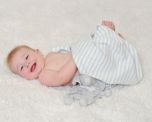 Egyptian Cotton Grey Stripe Swaddle Blanket by Under the Nile