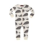 Grey Whale Organic Cotton Zipper Pajamas