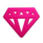 Silicone Diamond Teether Pink