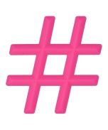 Silicone Hashtag Teether Pink