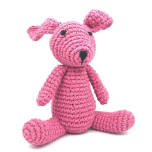 Organic Cotton Crochet Pink Bunny
