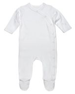 Egyptian Cotton Off-white Side Snap Footie by Under the Nile