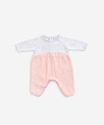Organic Cotton Jumpsuit, Grey and Pink