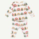 Organic Cotton Rainbow Print 2pc Pajama Set