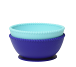 Silicone Suction Bowls, Two Pack Blue