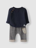 Navy Blue Sweater and Pant Set