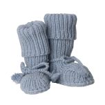 Alpaca Wool Sock Booties by Tane, Map Blue 
