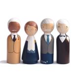 Hand Painted Wooden Peg Dolls, Women in Power