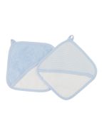 Egyptian Cotton Wash Mitt Set by Under the Nile-Blue
