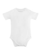 Off White Egyptian Cotton Short Sleeve Bodysuit by Under the Nile