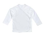Egyptian Cotton Long Sleeve Side Snap Top Off White