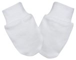 Egyptian Cotton Off White Baby Mittens by Under the Nile