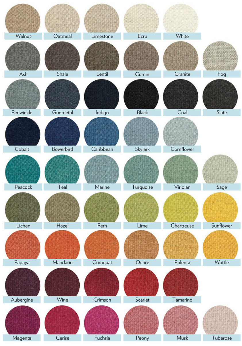 Armadillo Fabric Color Swatches for Rugs